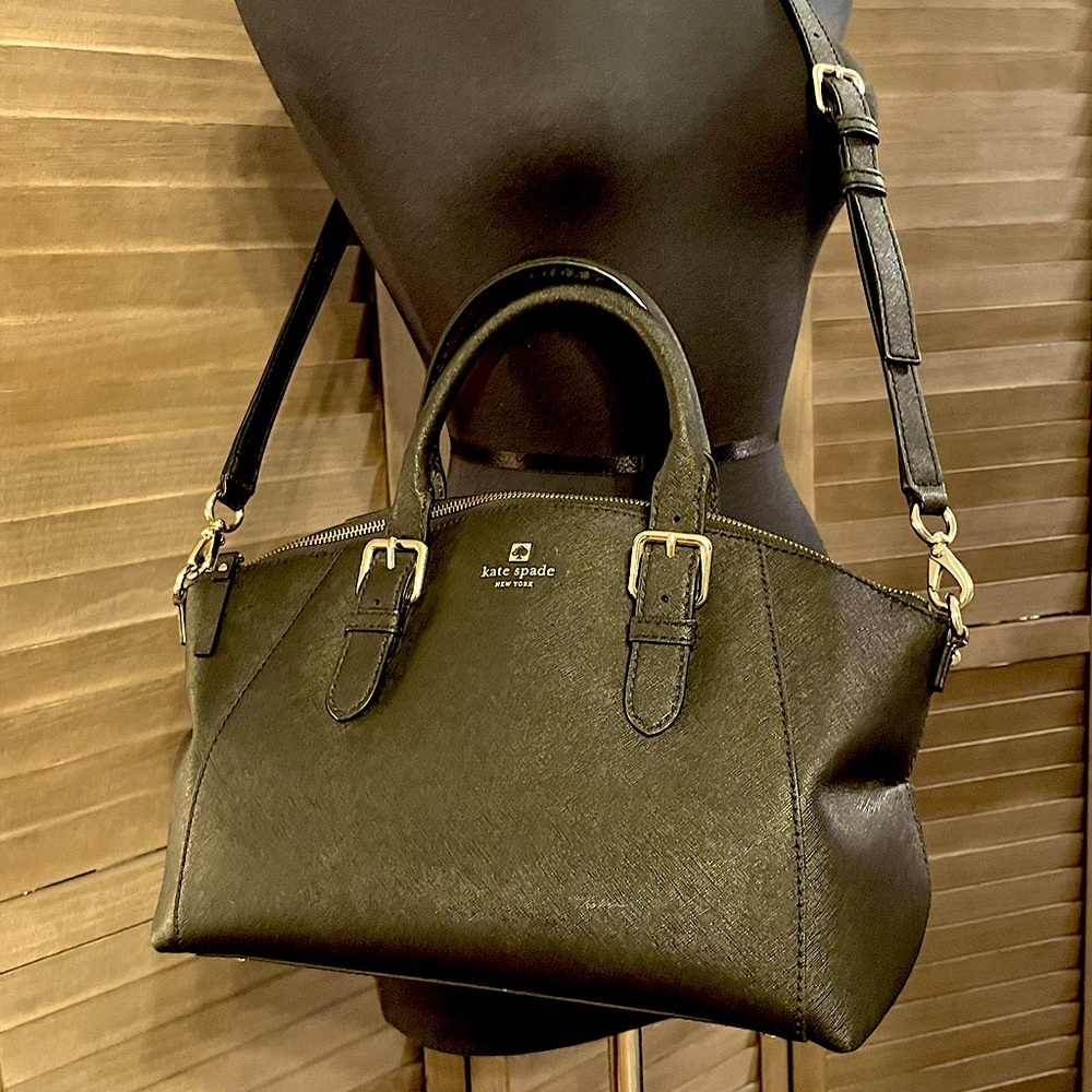 Kate Spade black handbag with detachable shoulder strap